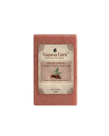 Handcrafted Manjista & Red Sandalwood Brightening Soap – Ayurvedic Soap for Even Tone & Clear Skin