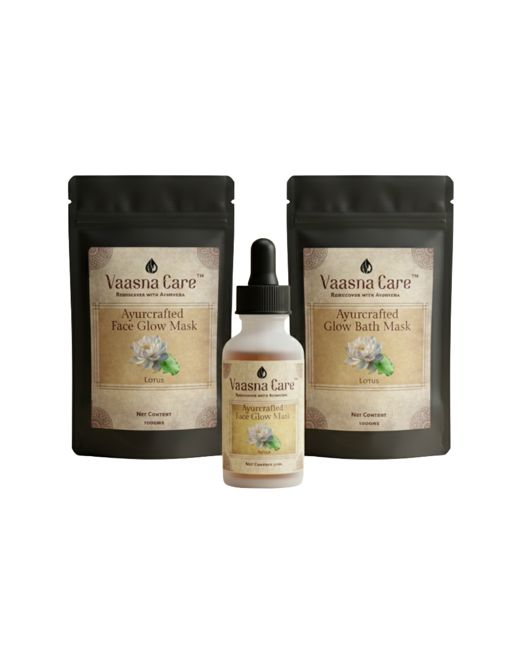 Handcurated Glass Skin Combo – Lotus-Based Ayurvedic Ritual for Pore Refinement & Radiant Glow