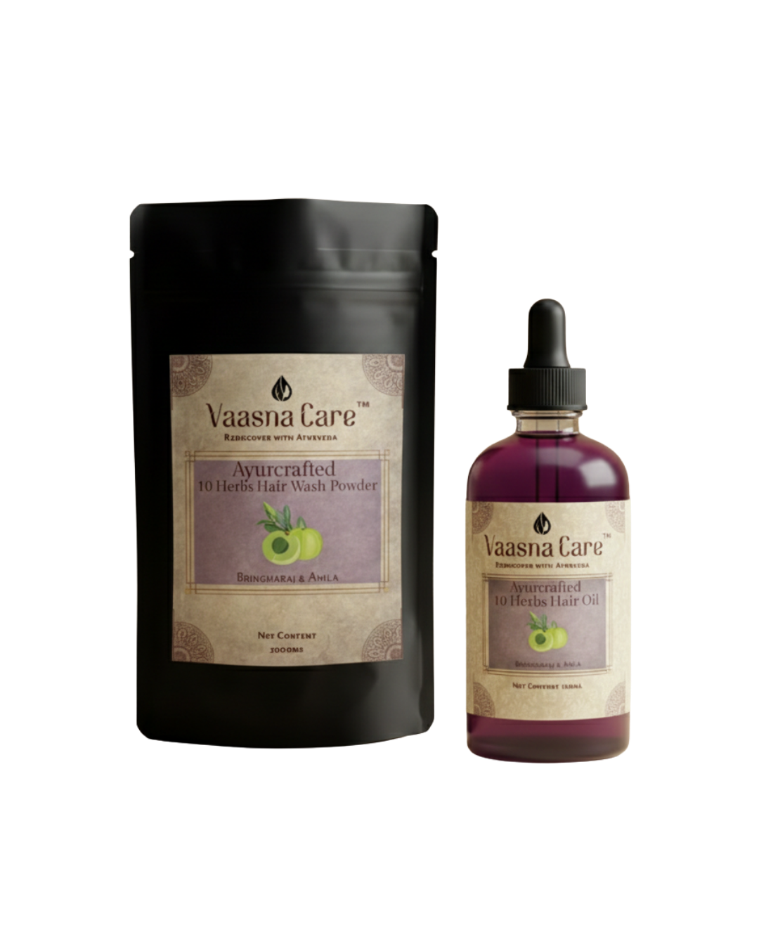 Handcurated Hair Care Combo – Complete Ayurvedic Oil & Cleanse Ritual for Strong Hair