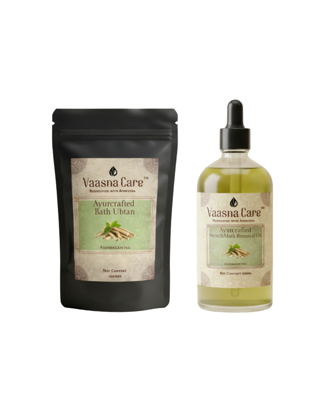 Handcurated Stretch Mark & Scars Cure Combo – Ayurvedic Repair Ritual for Marks, Scars & Skin Elasticity