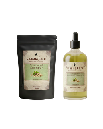 Handcurated Stretch Mark & Scars Cure Combo – Ayurvedic Repair Ritual for Marks, Scars & Skin Elasticity