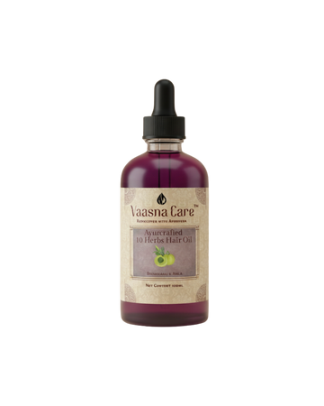 Ayurcrafted 10 Herbs Hair Oil – Ayurvedic Hair Growth & Scalp Strengthening Oil