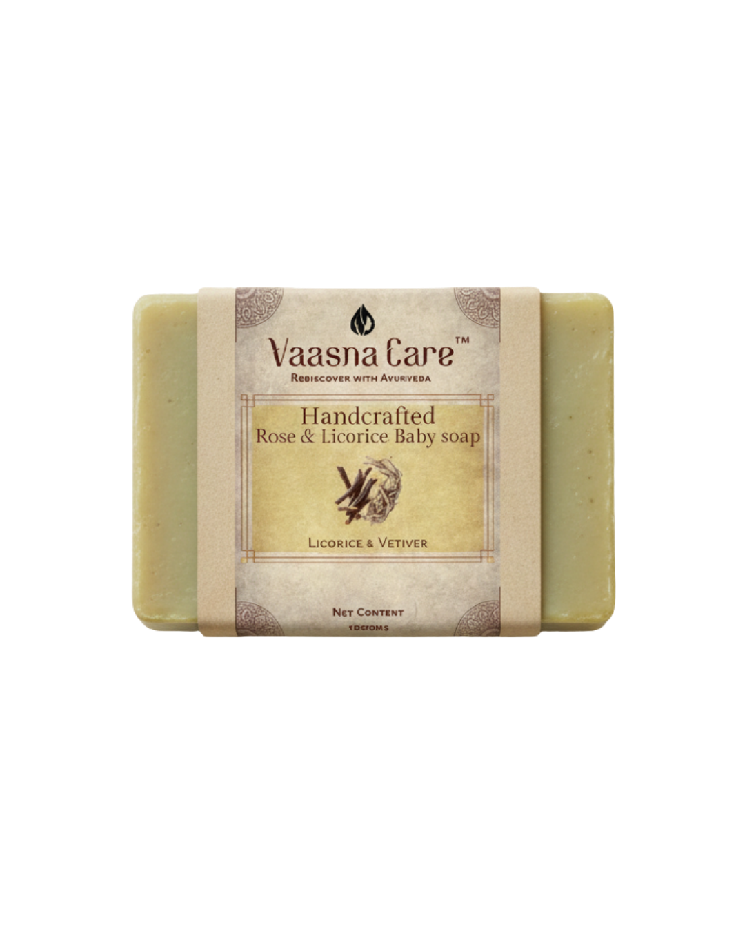 Handcrafted Rose & Licorice Baby Soap – Ayurvedic Medicated Soap for Gentle Baby Cleansing