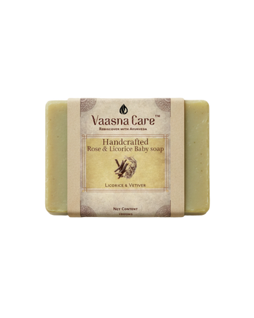 Handcrafted Rose & Licorice Baby Soap – Ayurvedic Medicated Soap for Gentle Baby Cleansing