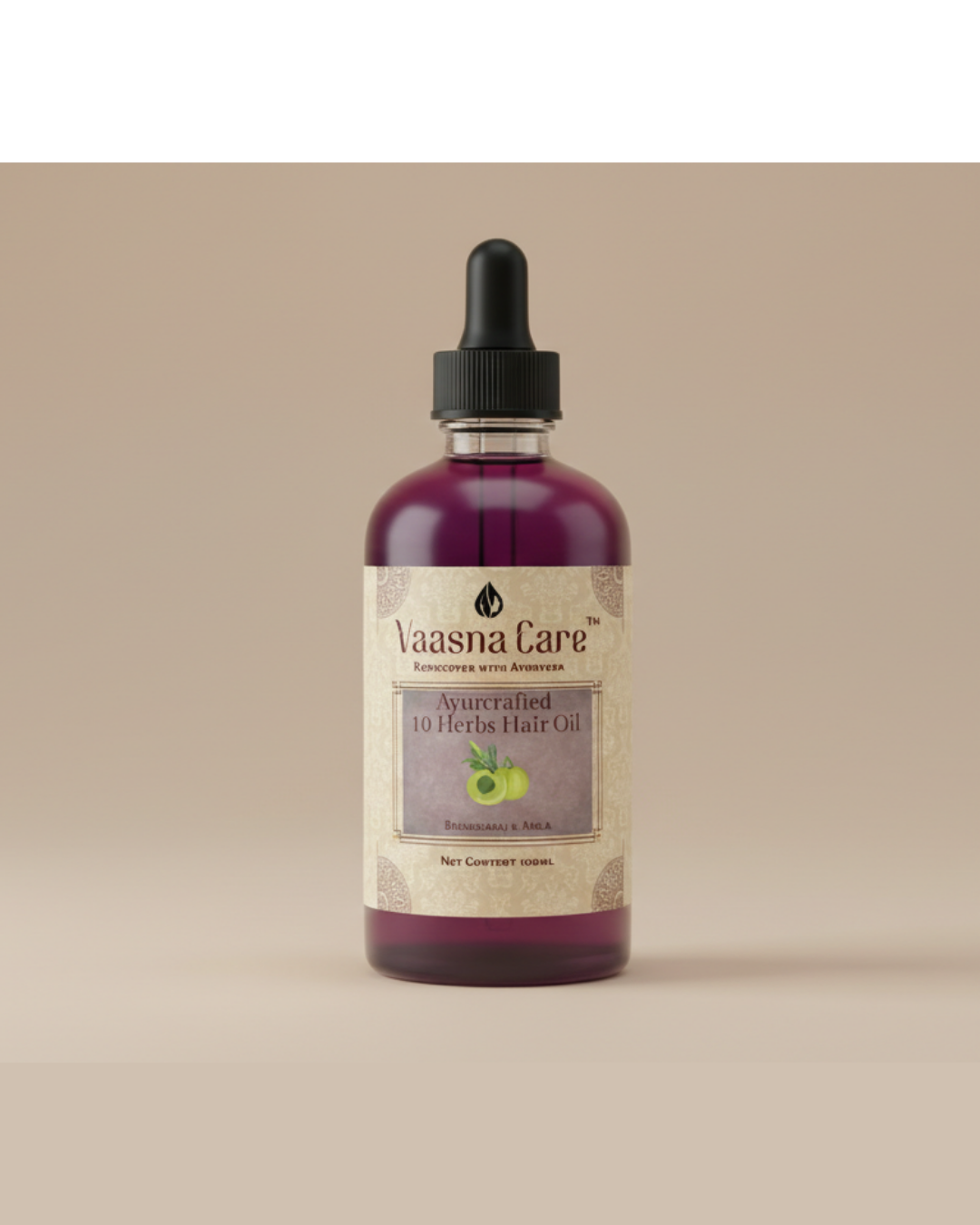 Ayurcrafted 10 Herbs Hair Oil – Ayurvedic Hair Growth & Scalp Strengthening Oil