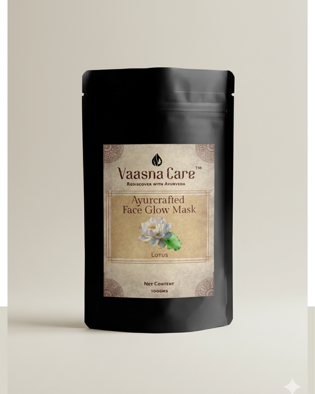 Ayurcrafted Face Glow Powder Mask – Lotus Ayurvedic Mask for Radiance & Soft Skin