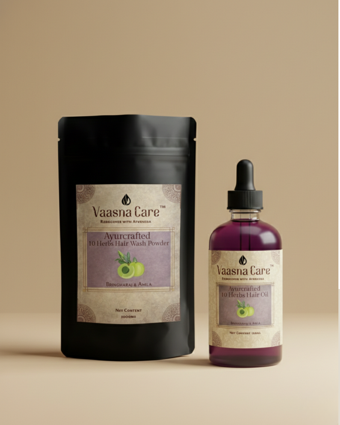 Handcurated Hair Care Combo – Complete Ayurvedic Oil & Cleanse Ritual for Strong Hair