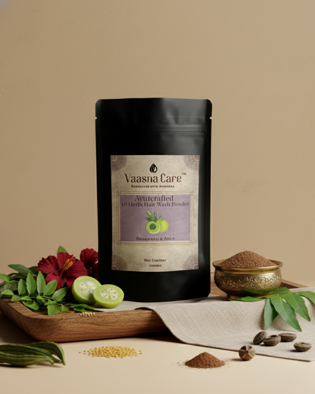 Ayurcrafted 10 Herbs Hair Wash Powder – Natural Ayurvedic Hair Cleanser