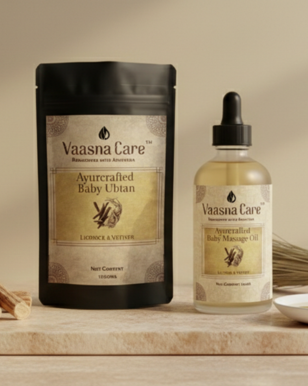 Handcurated Baby Skincare Combo – Gentle Ayurvedic Care for Baby’s Delicate Skin & Body