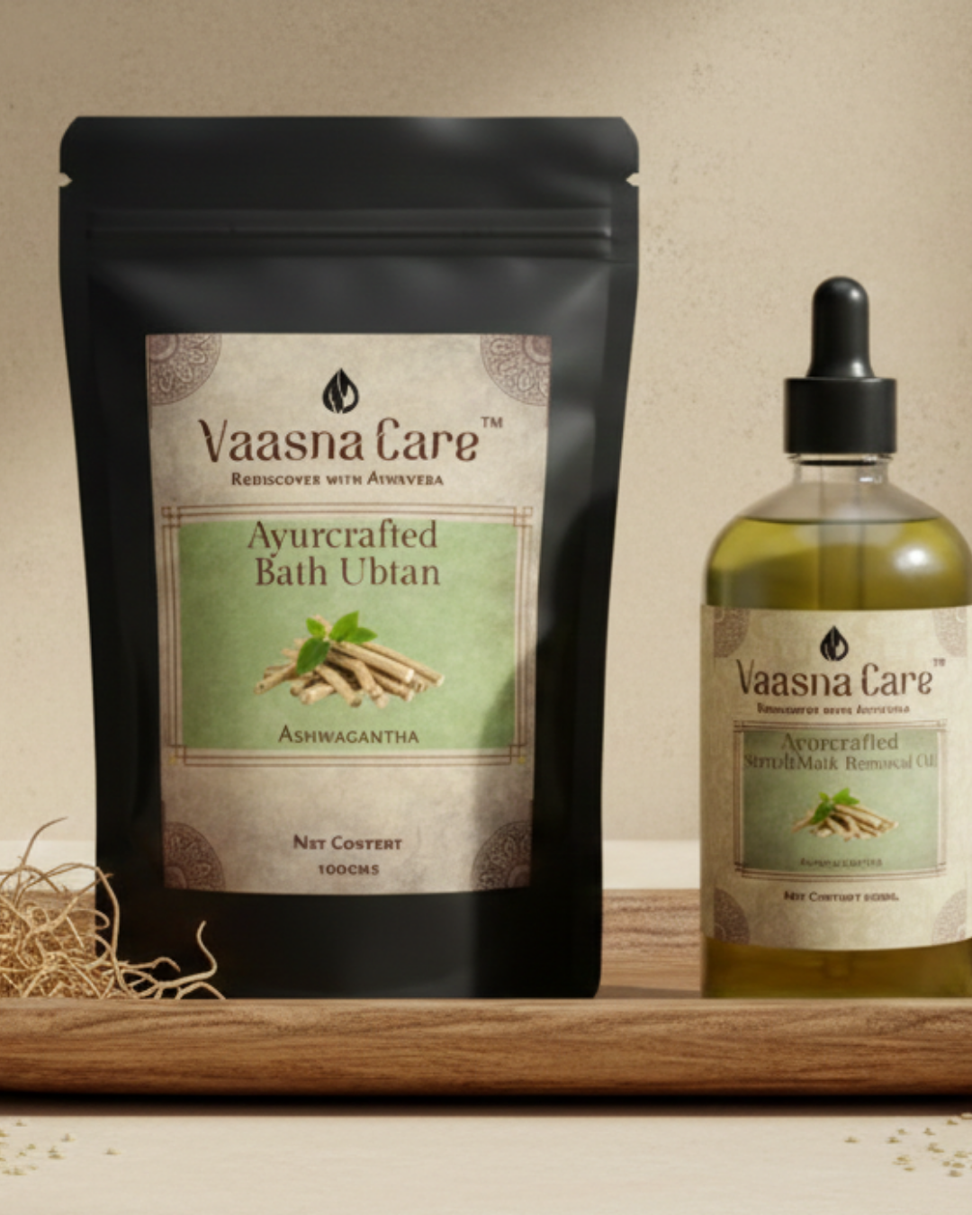 Handcurated Stretch Mark & Scars Cure Combo – Ayurvedic Repair Ritual for Marks, Scars & Skin Elasticity