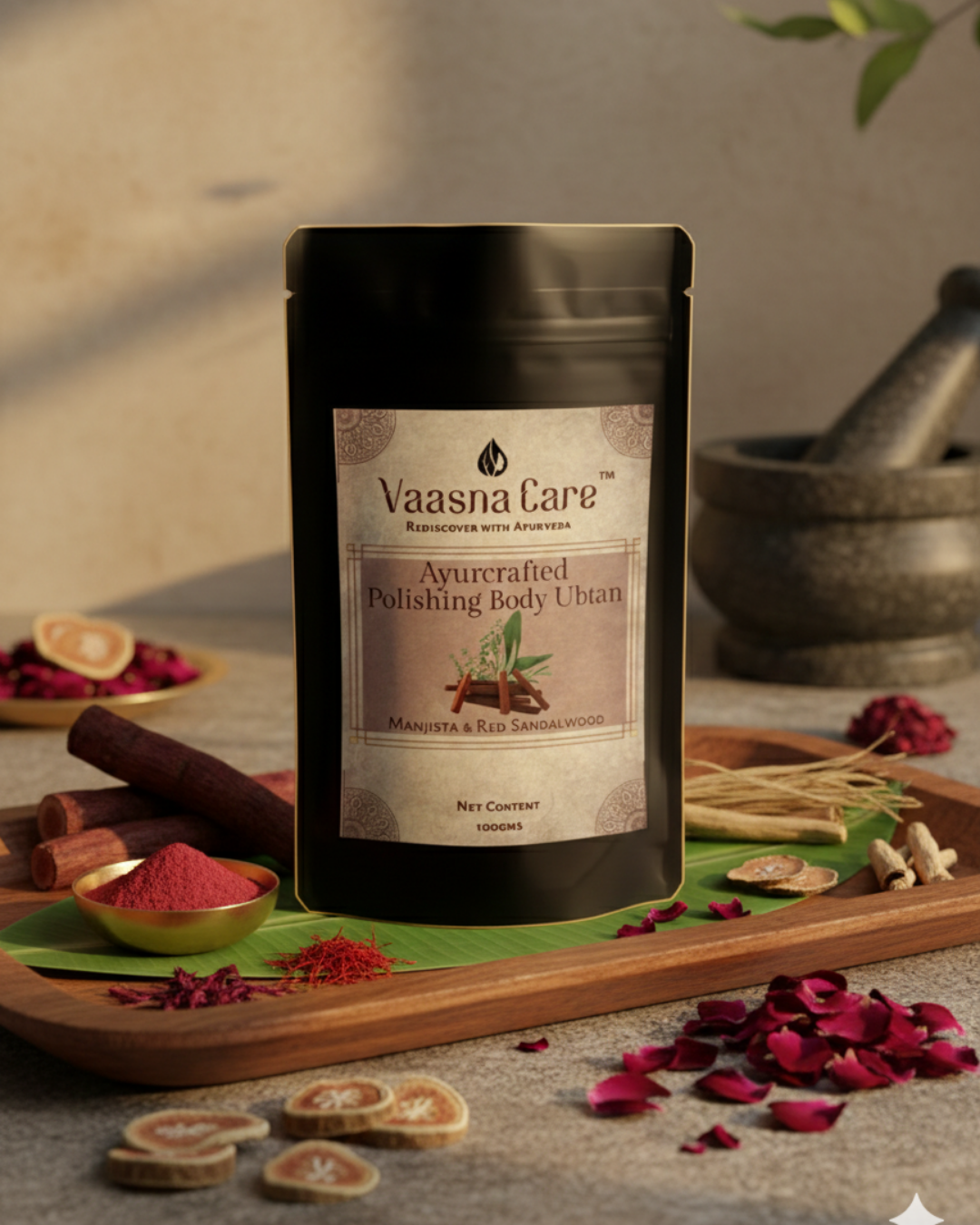 Ayurcrafted Polishing Body Ubtan – Ayurvedic Herbal Powder for Skin Refining & Smoothness