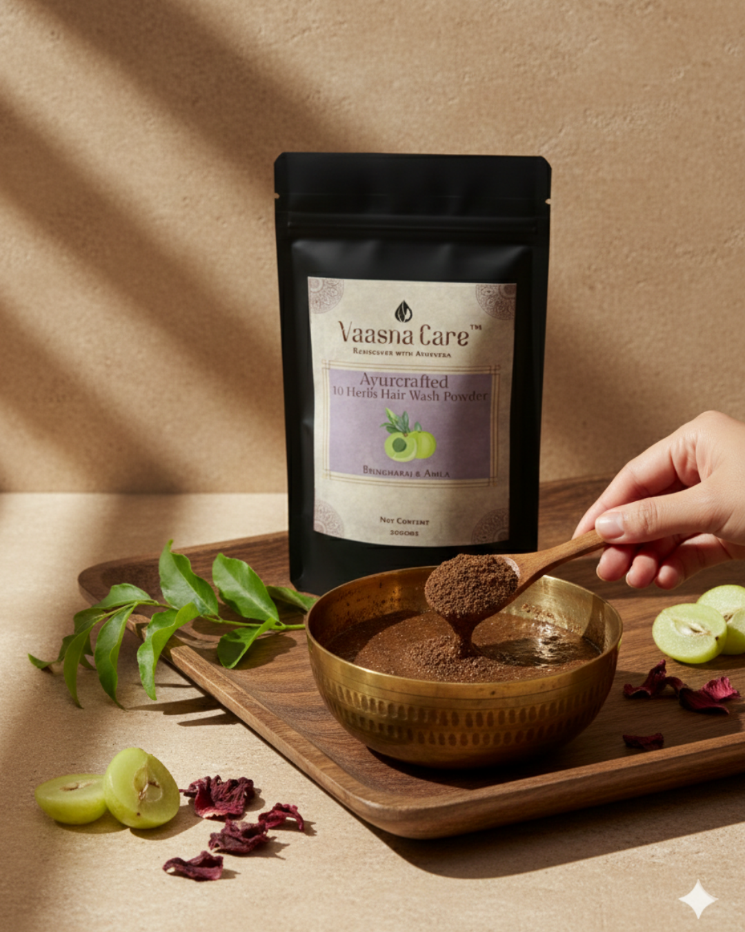 Ayurcrafted 10 Herbs Hair Wash Powder – Natural Ayurvedic Hair Cleanser