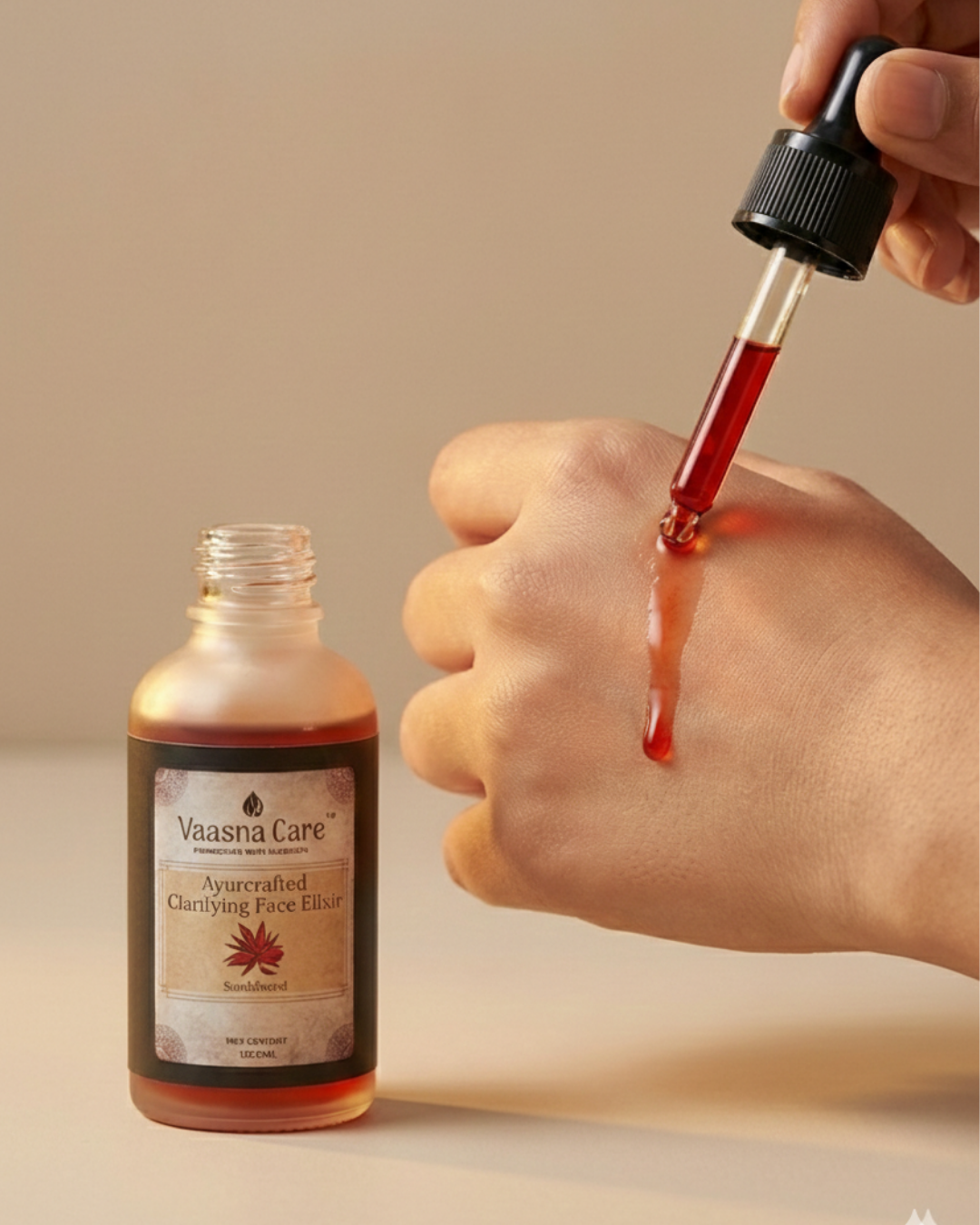 Ayurcrafted Clarifying Face Elixir – Manjista & Red Sandalwood Ayurvedic Oil for Pigmentation & Even Tone