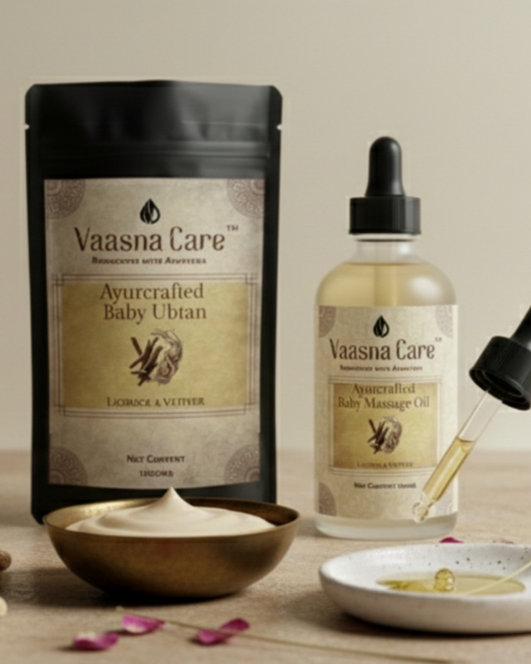 Handcurated Baby Skincare Combo – Gentle Ayurvedic Care for Baby’s Delicate Skin & Body