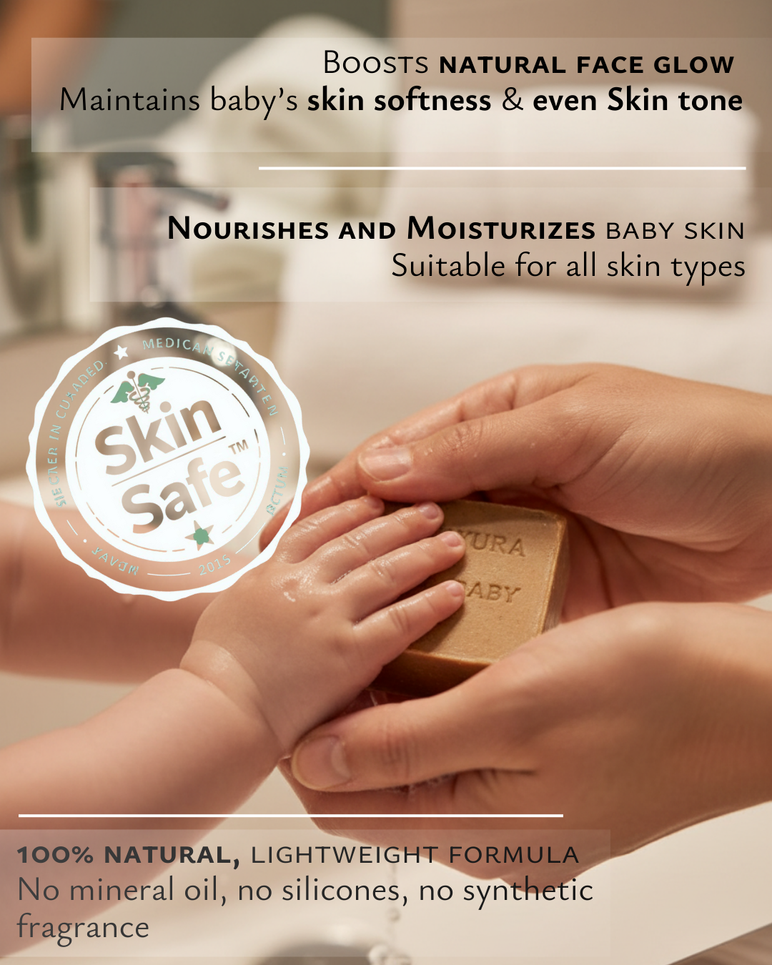 NYURA Baby Bathing Soap | Gentle Herbal Cleansing for Delicate Skin