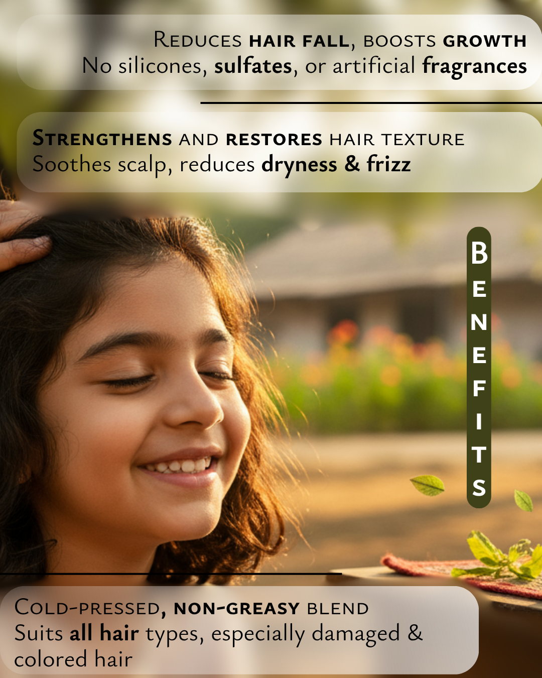 PRAKRTA Ayurvedic Hair Massage Oil – Dandruff Control & Hair Growth Treatment