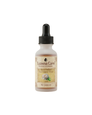 Ayurcrafted Face Glow Elixir – Lotus Infused Ayurvedic Face Oil for Pore Refinement & Radiance