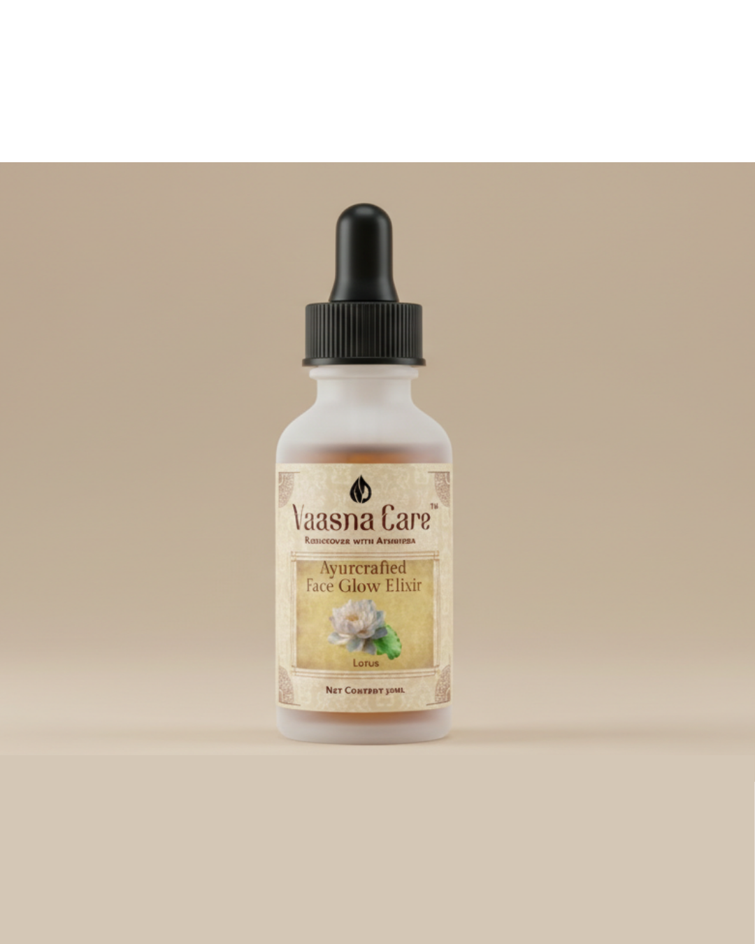 Ayurcrafted Face Glow Elixir – Lotus Infused Ayurvedic Face Oil for Pore Refinement & Radiance