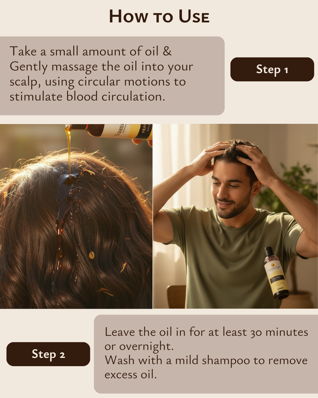 PRAKRTA Ayurvedic Hair Massage Oil – Dandruff Control & Hair Growth Treatment