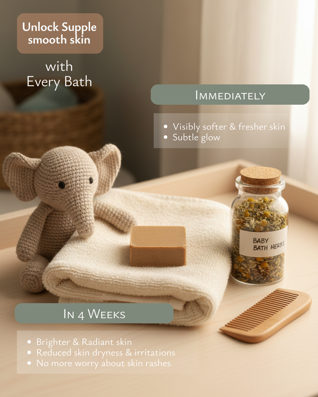 NYURA Baby Bathing Soap | Gentle Herbal Cleansing for Delicate Skin