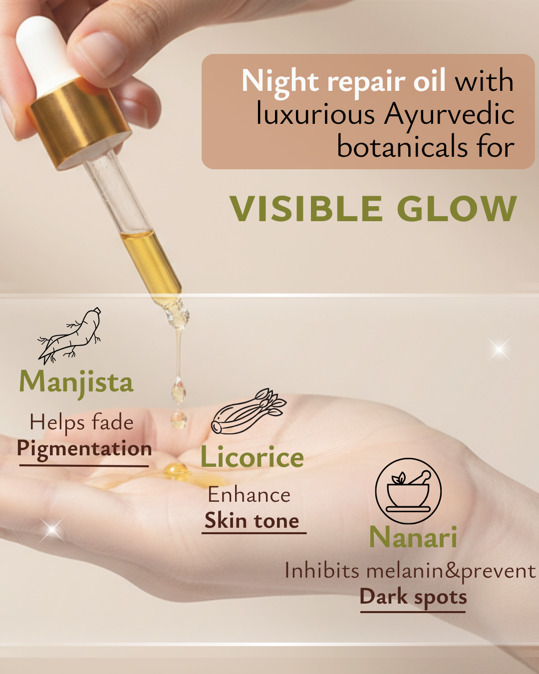 PRAKRTA 9pm Ayurvedic Face Oil for Glowing skin & Bright radiance