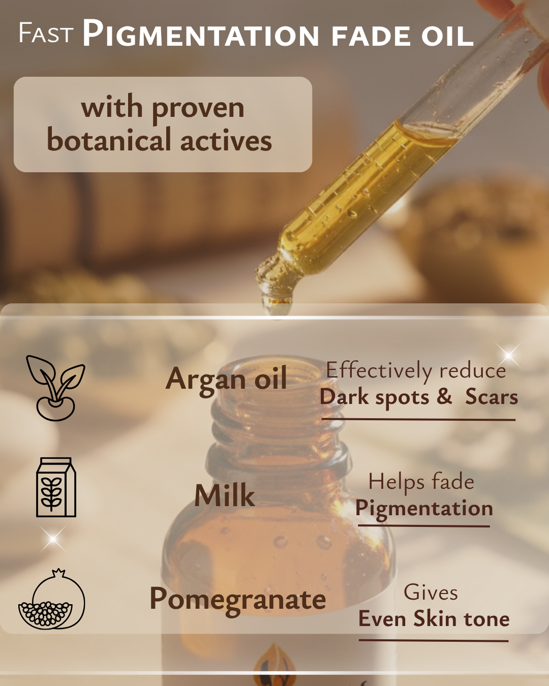 PRAKRTA Ayurvedic Pigmentation Removal Oil – Fade Tough Dark Spots, Even Skin Tone