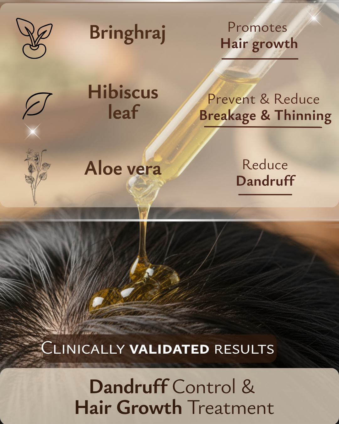 PRAKRTA Ayurvedic Hair Massage Oil – Dandruff Control & Hair Growth Treatment