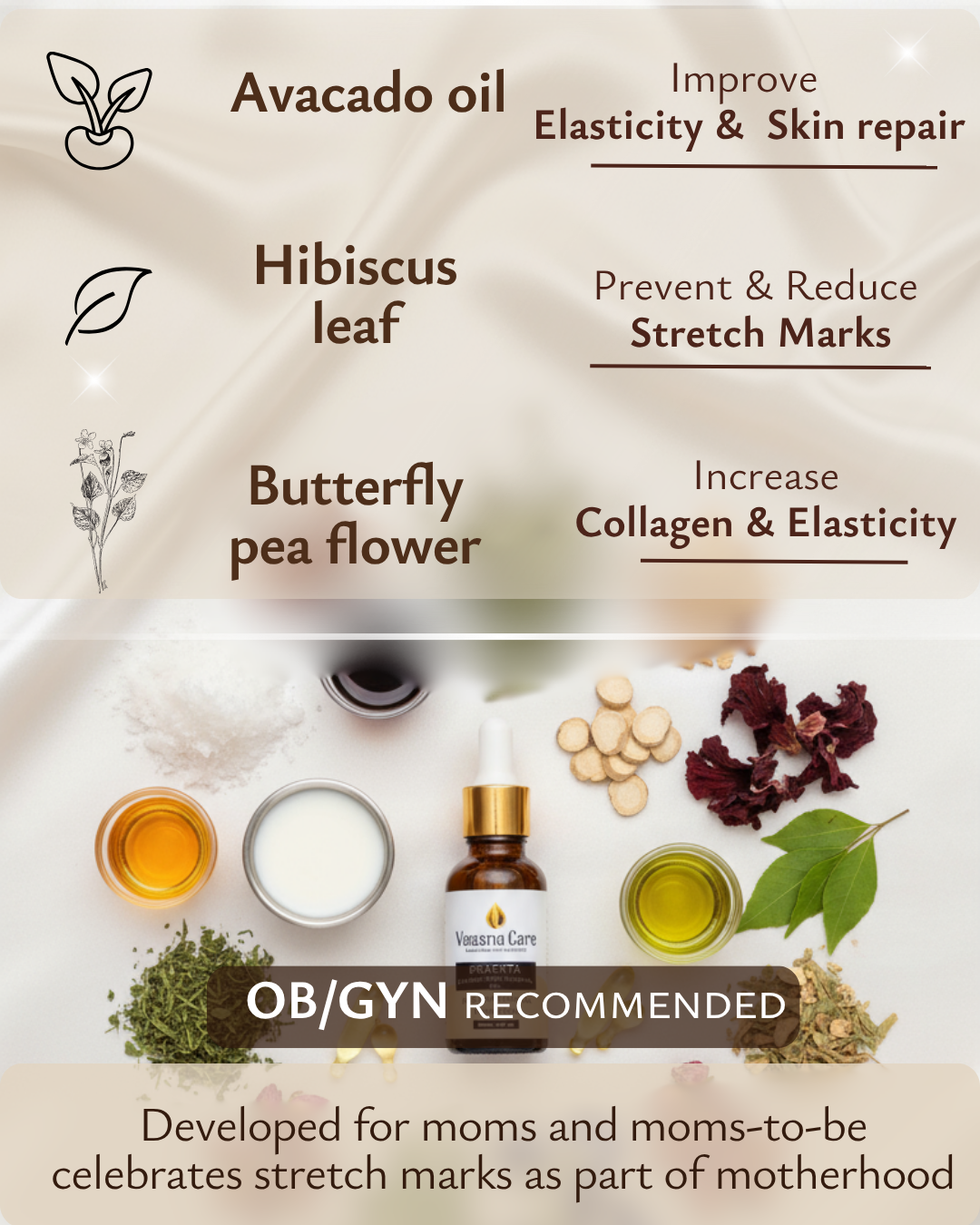 PRAKRTA Ayurvedic Stretch Mark Removal Oil – Fade Scars & Boost Skin Elasticity