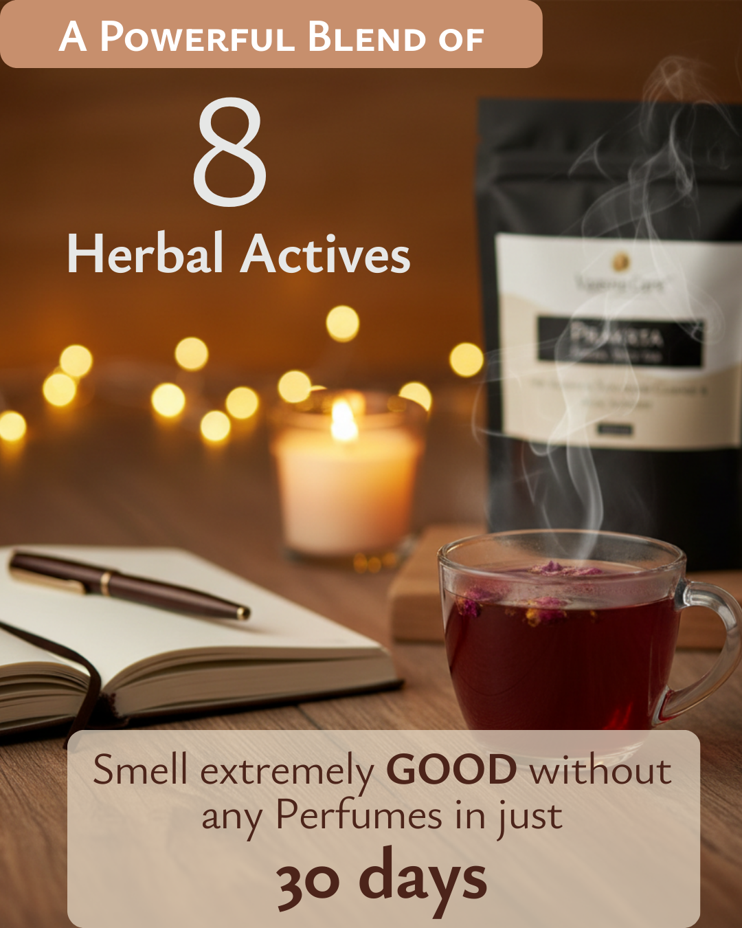 PRAKRTA Floral Spice Tea for Glowing Skin | Inner Cleanse & Acne Support