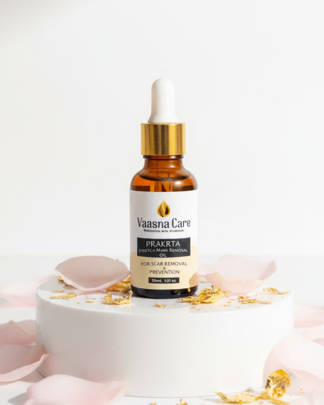 PRAKRTA Ayurvedic Stretch Mark Removal Oil – Fade Scars & Boost Skin Elasticity