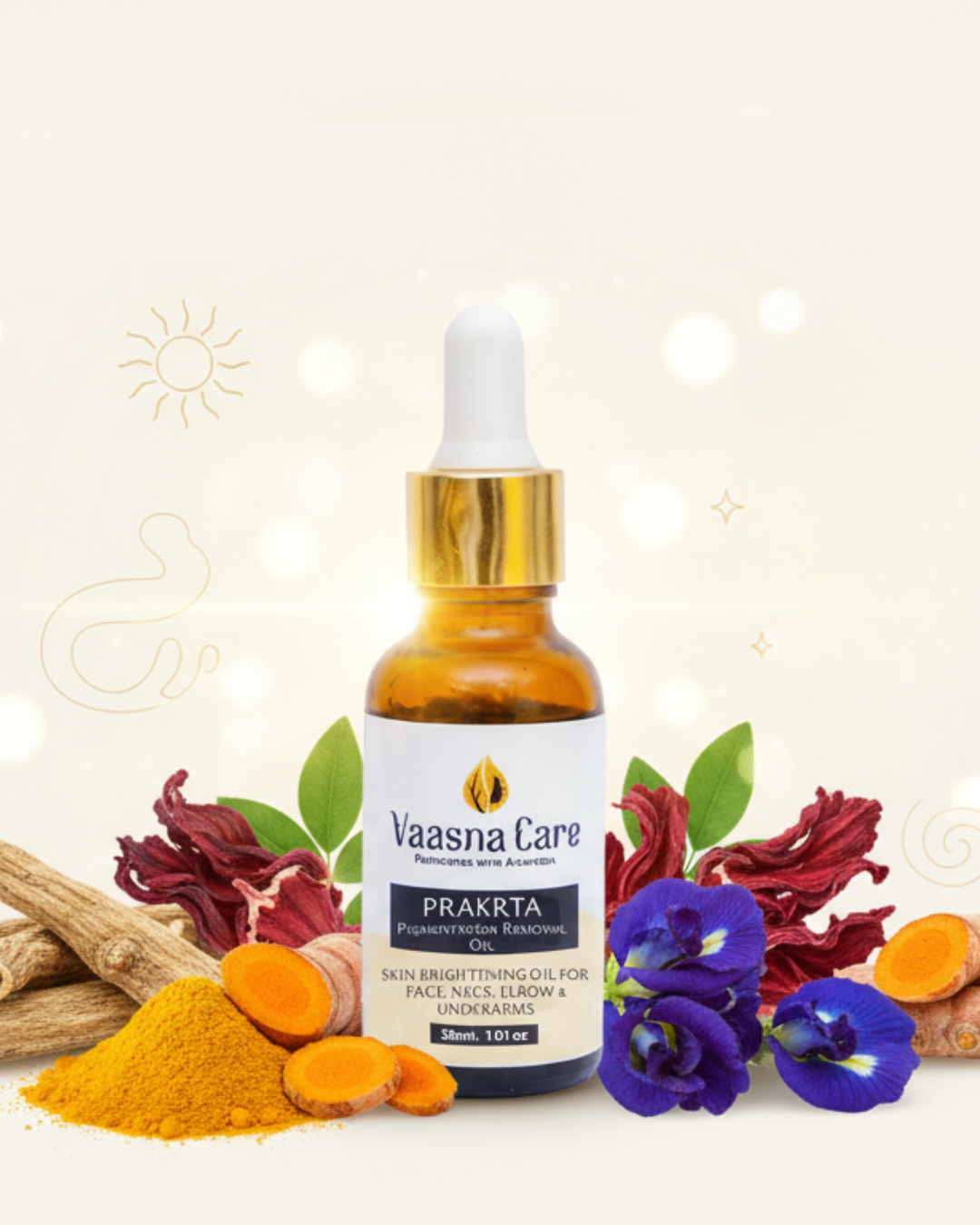 PRAKRTA Ayurvedic Pigmentation Removal Oil – Fade Tough Dark Spots, Even Skin Tone