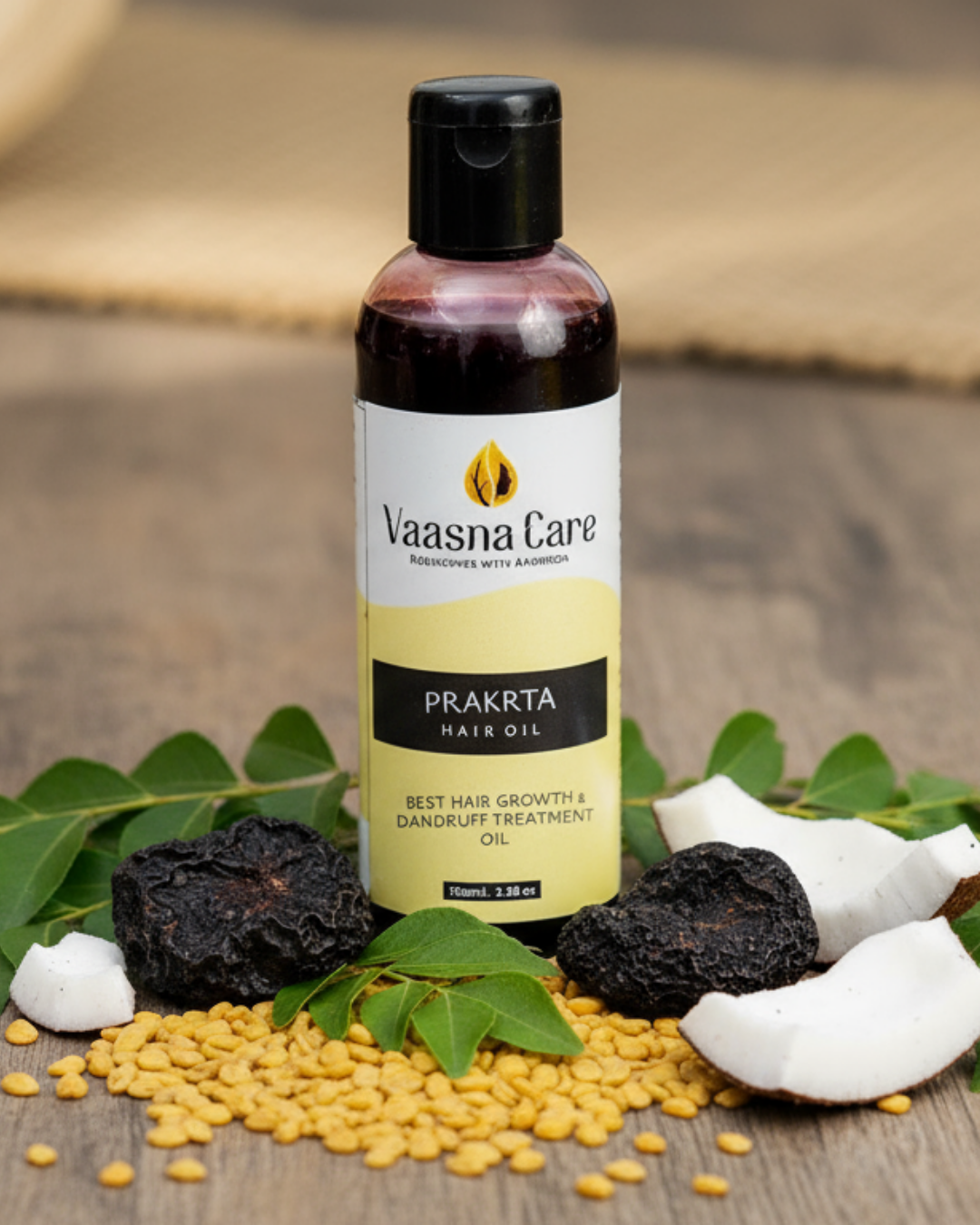 PRAKRTA Ayurvedic Hair Massage Oil – Dandruff Control & Hair Growth Treatment